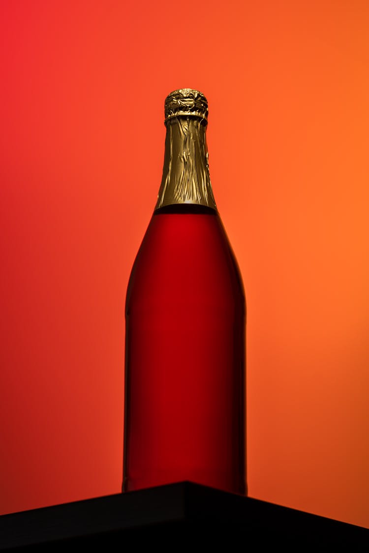 Sealed Champagne Bottle