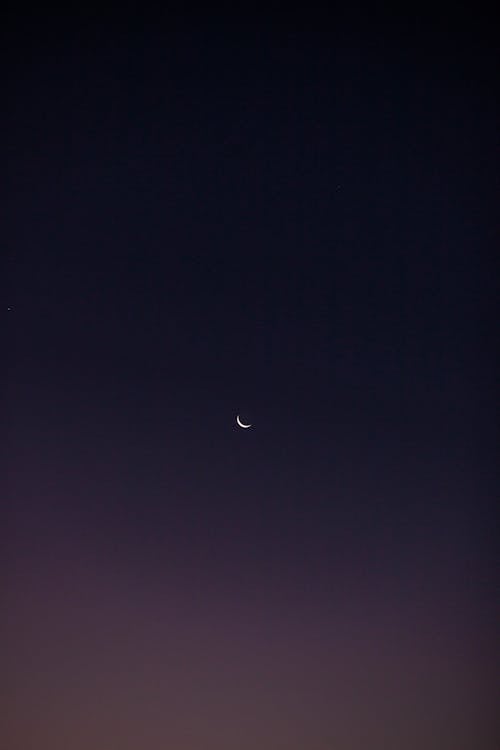 Moon in the Sky during Night Time