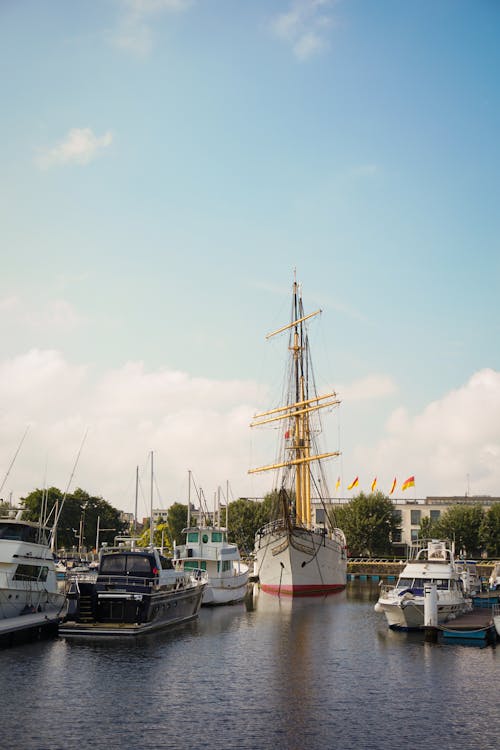 Vessels Moored in Harbor