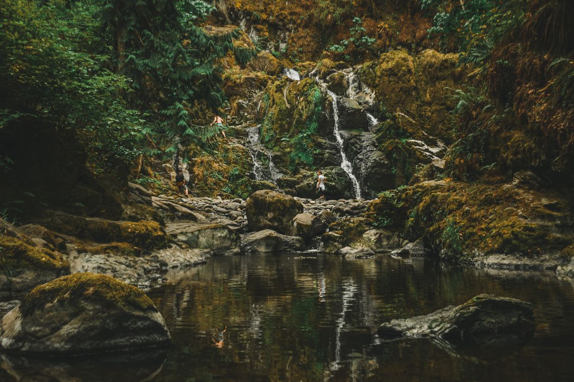 Waterfalls on a Rock Formation · Free Stock Photo