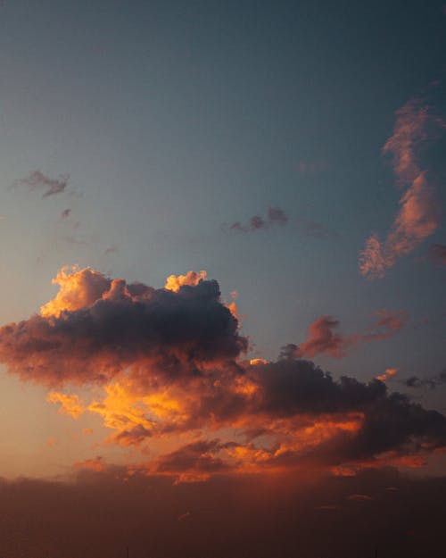 Orange and Blue Cloudy Sky during Sunset