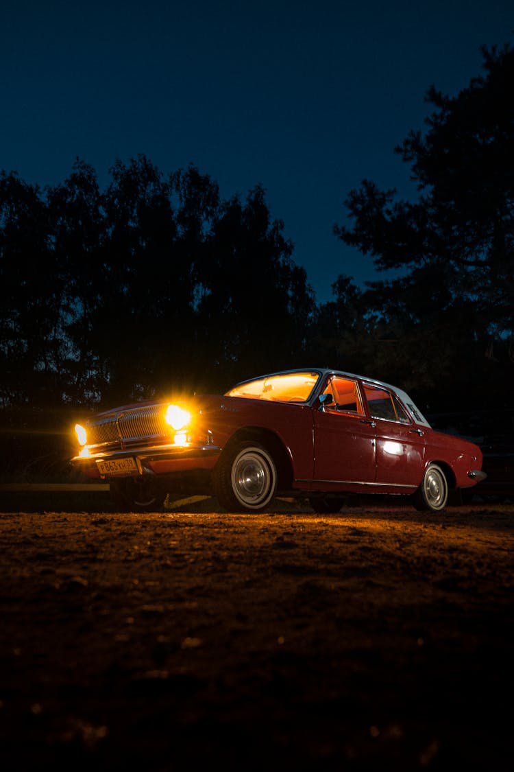 Classic Car At Night