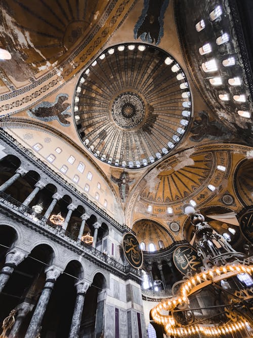 Interior of Hagia Sophia in Istanbul, Turkey 