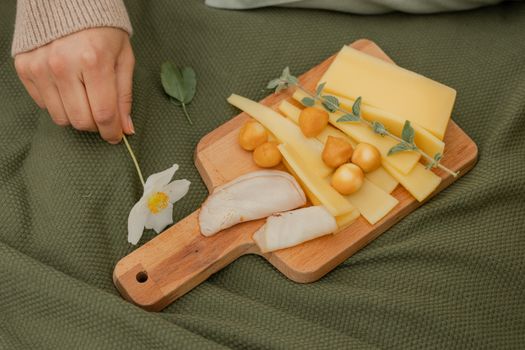 Sliced Fruits on Brown Wooden Chopping Board