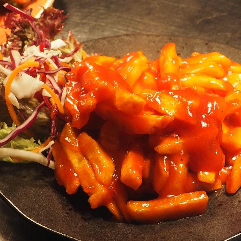 Korean Tteokbokki Panini with Spicy Rice Cakes
