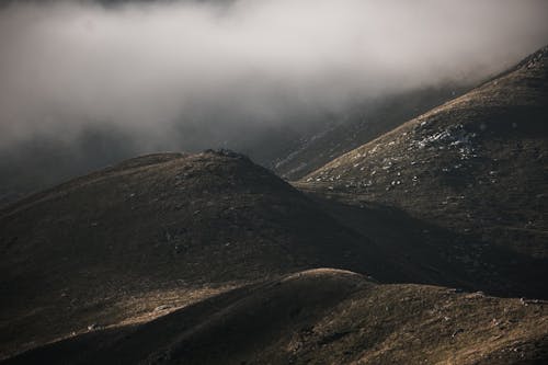 Free Mountain Covered with Fog Stock Photo