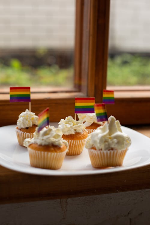 Cupcakes with Small Pride Flags