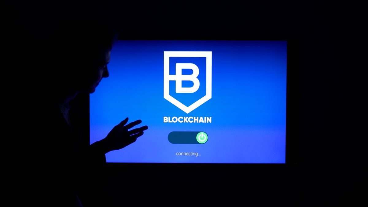 Blockchain technology display