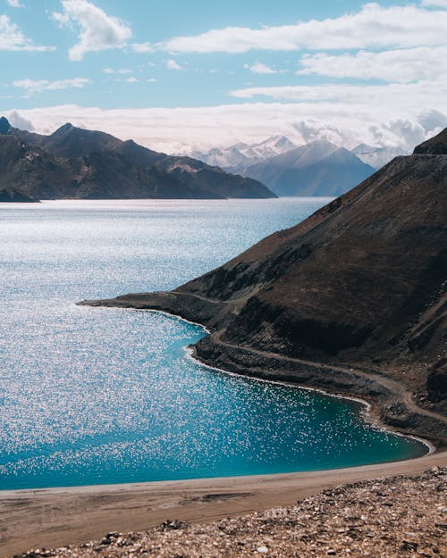 Barren Lakeshore in Mountains