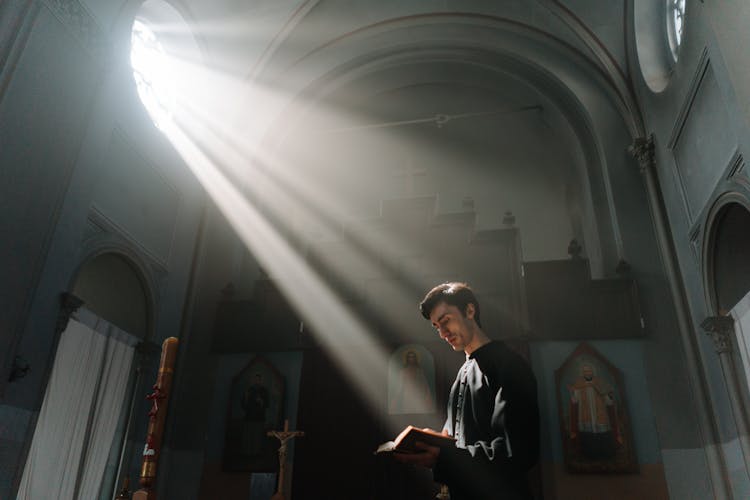 A Priest Reading Bible