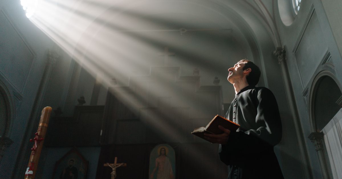 holographic Bible projection in a modern worship space