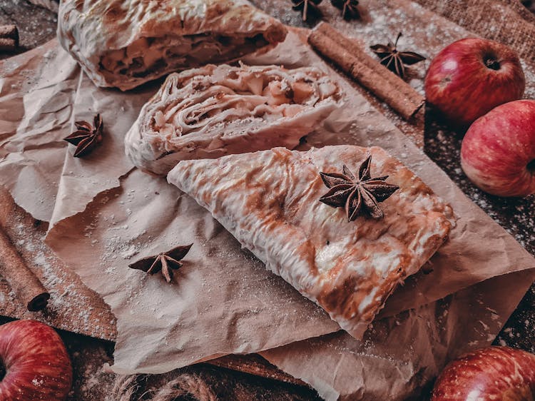 Close-up Photo Of Baked Bread With Star Anise 