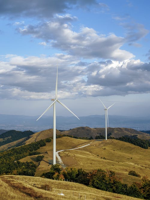 Free Windmills on the Mountain Stock Photo