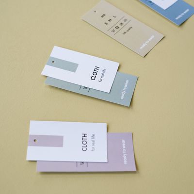 Minimal branded hang tags