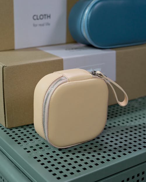 A Beige Accessory Bag