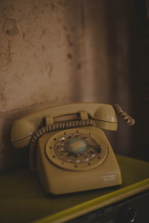 Free A Rotary Phone on the Table Stock Photo
