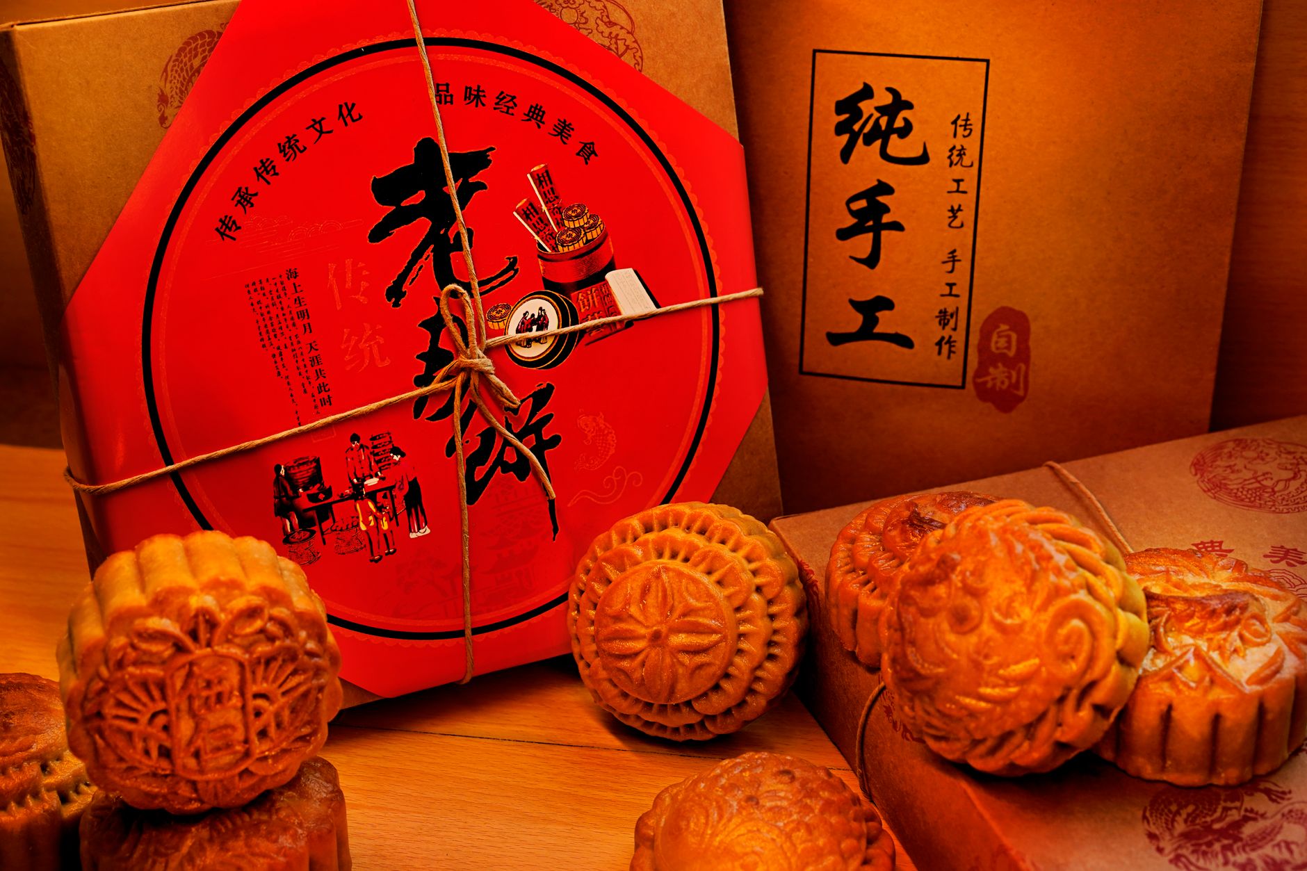 Close-up on traditional Chinese almond cookies showing their crumbly texture and toasted almonds