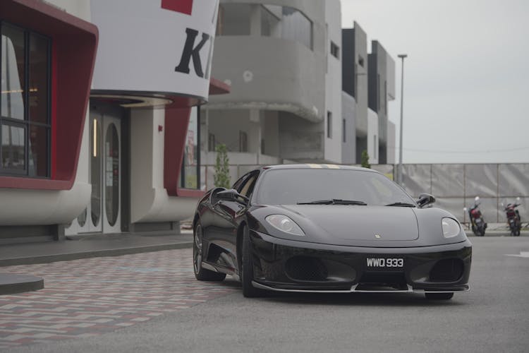 Photo Of A Black Ferrari Car