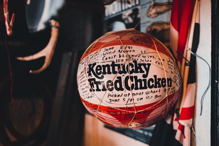 White And Red Basketball Hanging