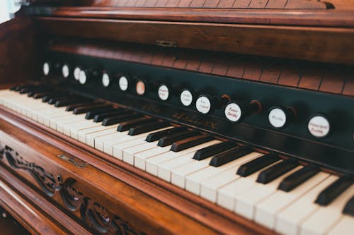 Close-Up Shot of a Piano