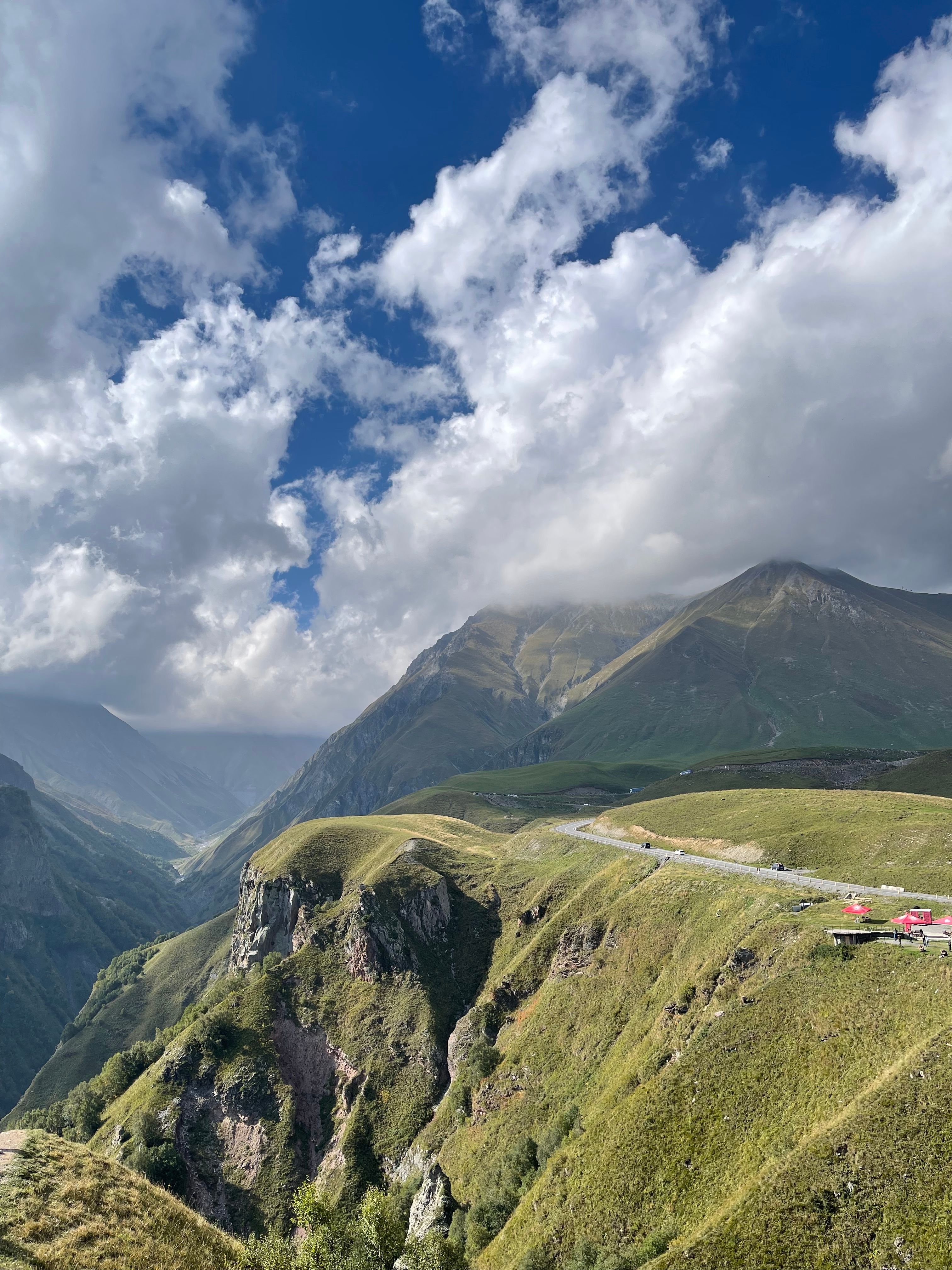 Beautiful Green Mountains Under White Clouds · Free Stock Photo