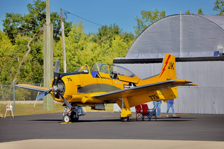 Photo Of A Yellow Aircraft 