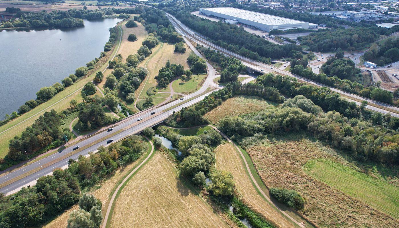 Countryside roads at the Wavendon edge of Milton Keynes