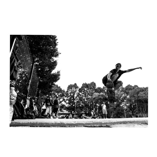 Photos gratuites de noir et blanc, photo de rue, skate park