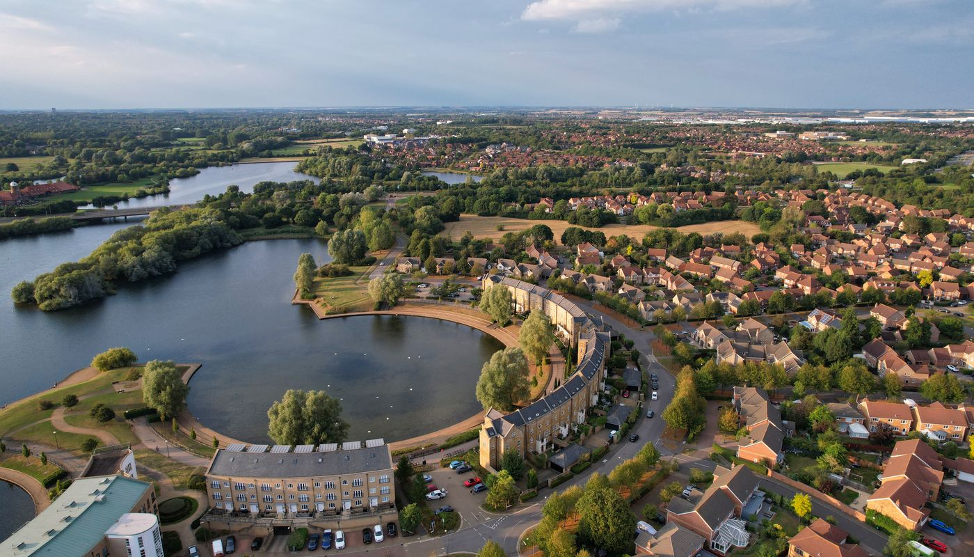 Oxley Park eco housing development, west Milton Keynes