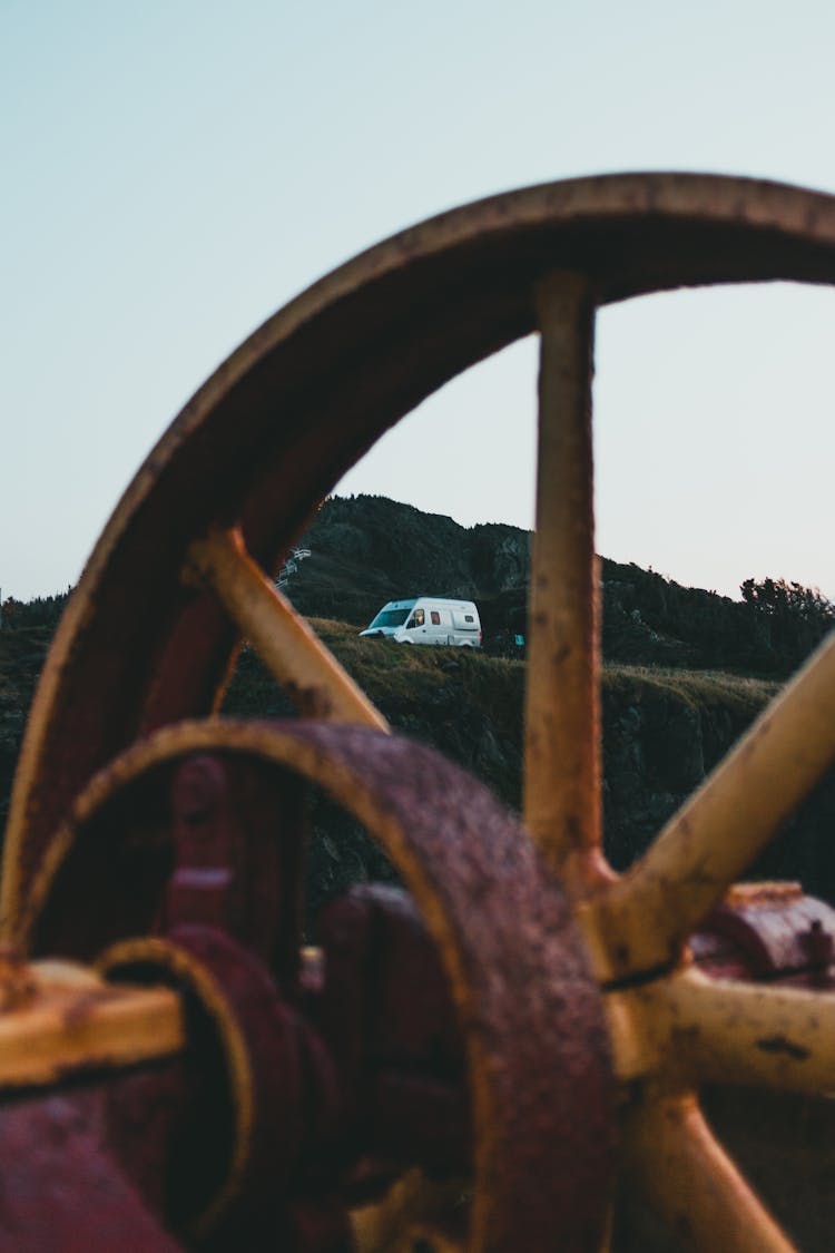 Close-up Of A Rusted Wheel 