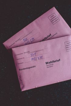 White Envelope on Black Textile