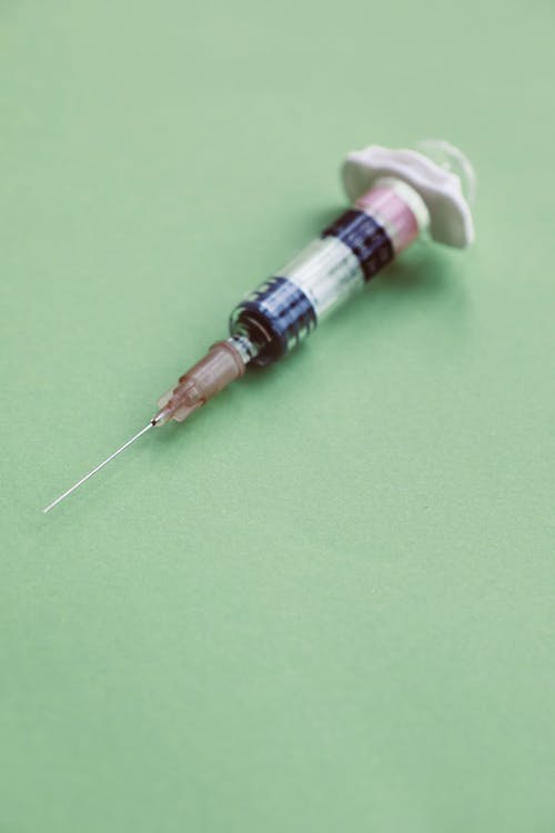 Close-Up Shot of Syringe