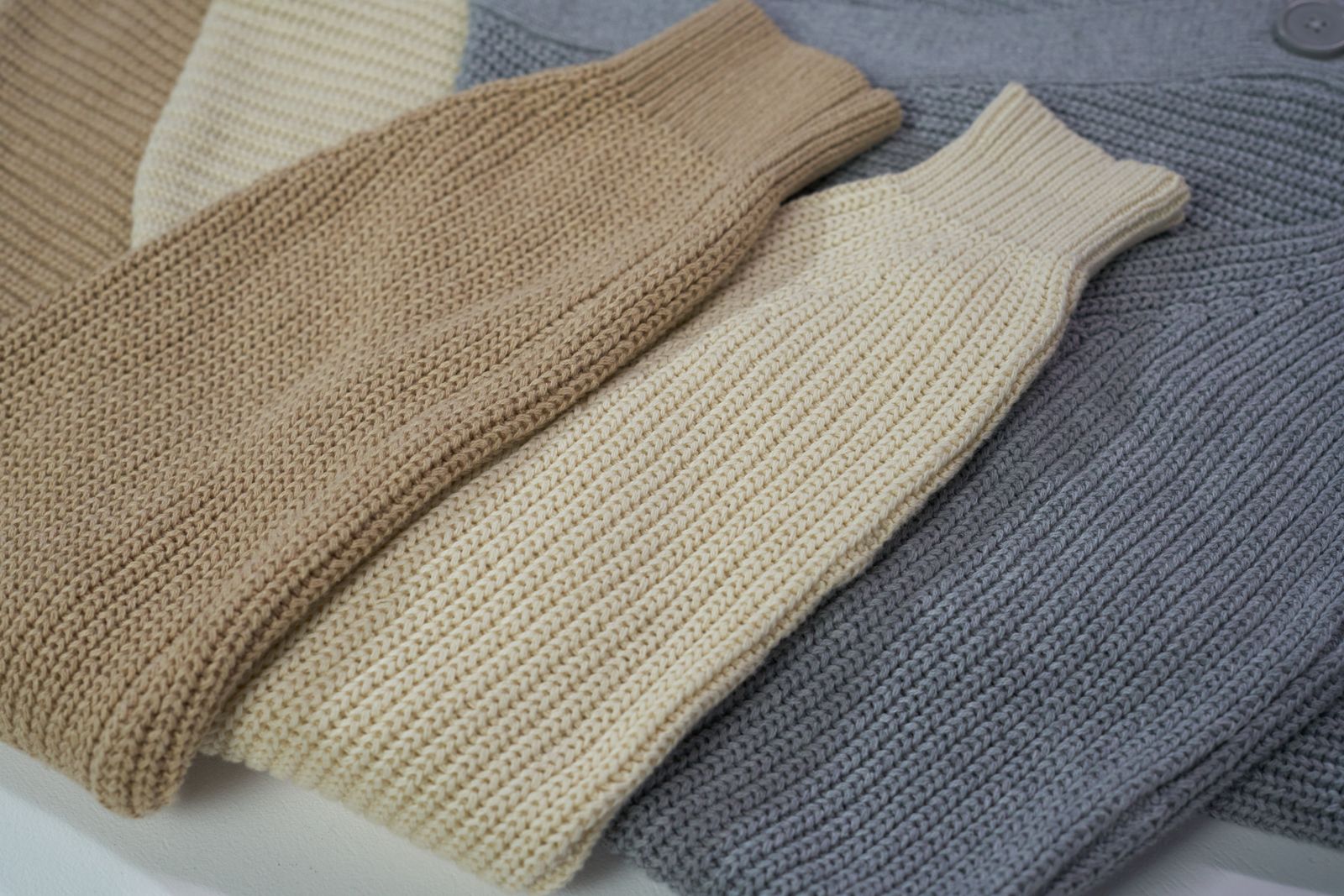 Folded textured clothing and knit fabric without people