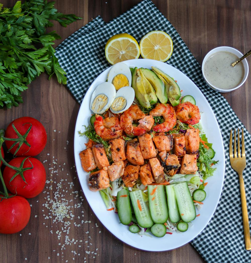 Chickpea Salad with Avocado and Lemon Dressing