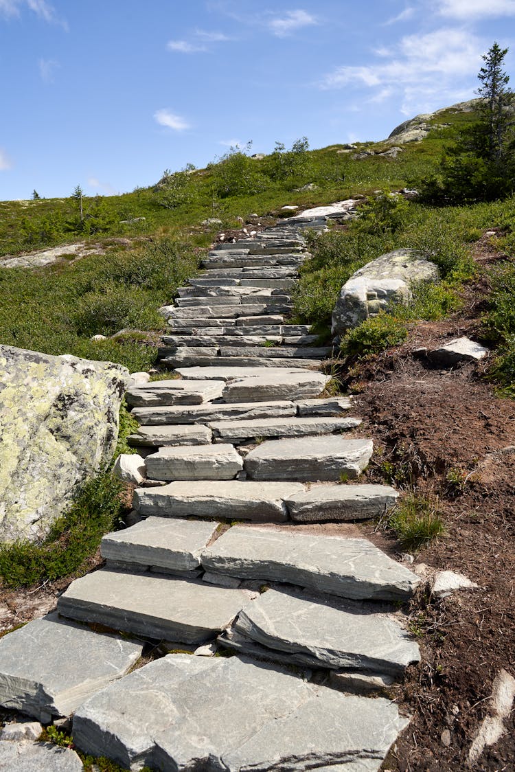 Stone Steps In Mountains