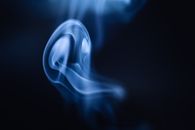 Blue and White Smoke Illustration
