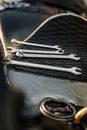 Silver Safety Pin in Black Leather Case