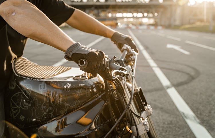 Person Riding A Motorcycle