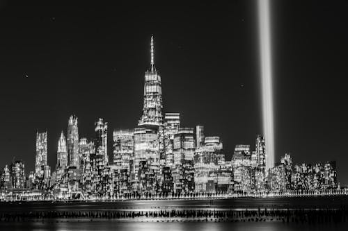 Free stock photo of 911, black and white, cityscapes Stock Photo