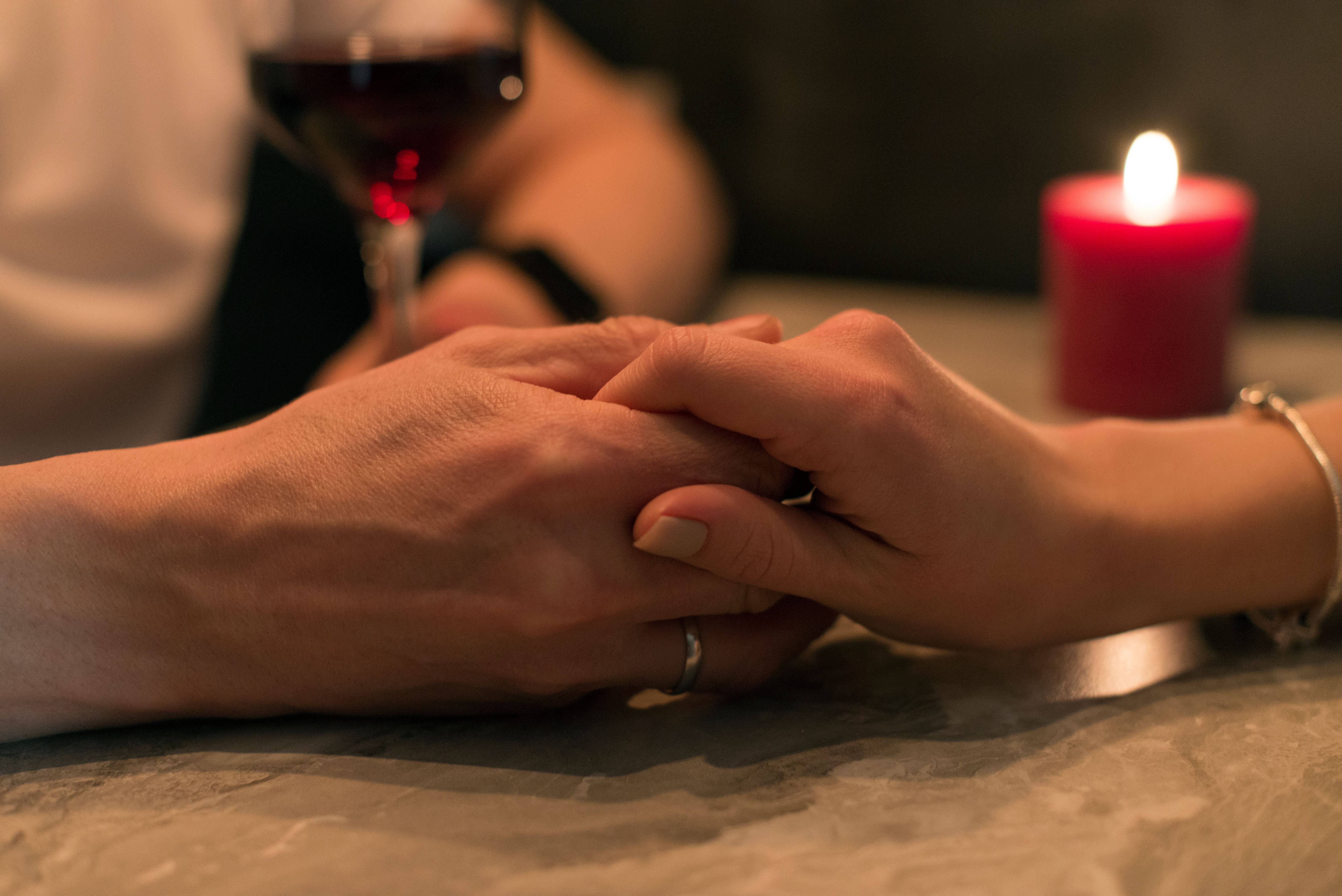 hands holding warm tea comfort
