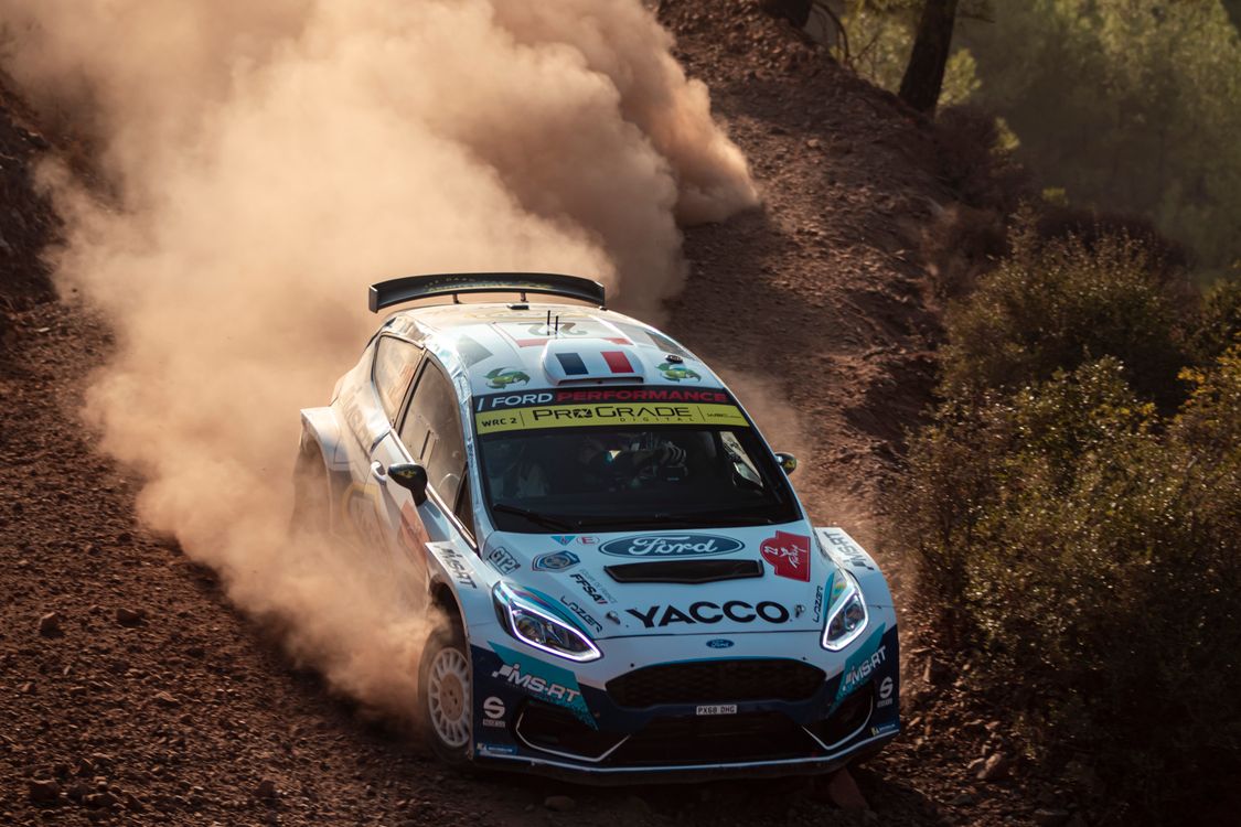 White Rally Car on Dirt Road · Free Stock Photo