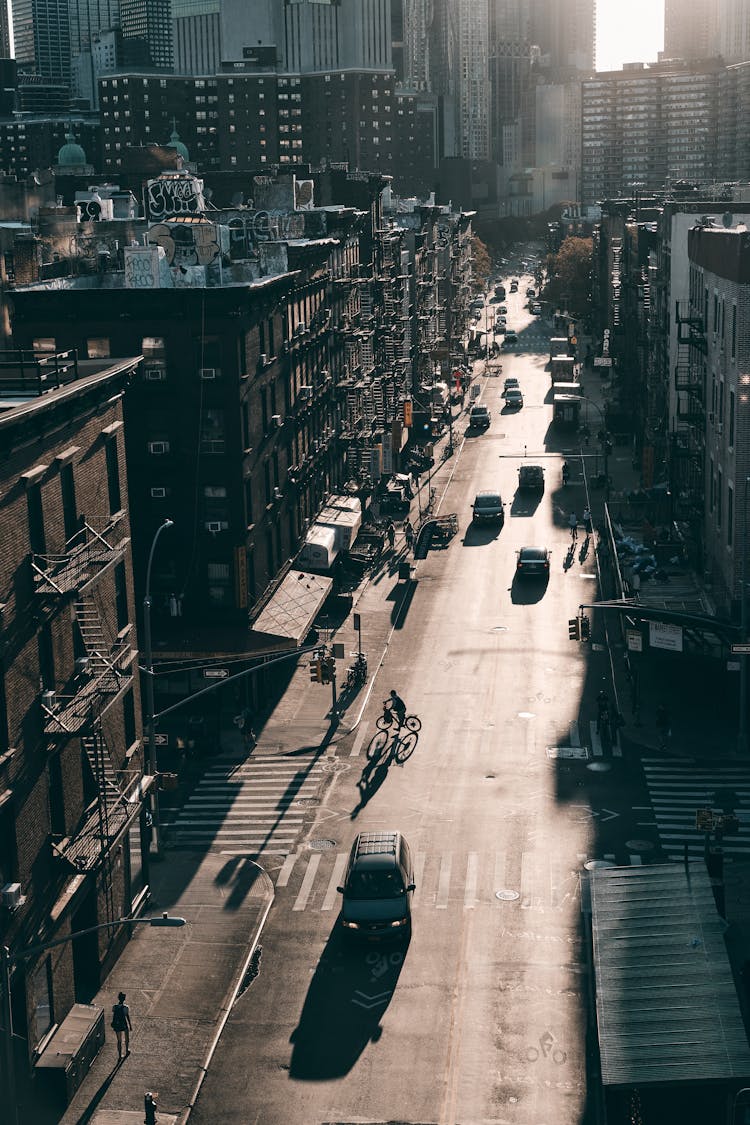 City Street At Sunrise