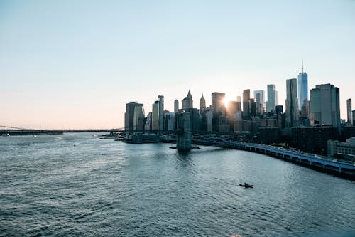 City Skyline Across Body of Water