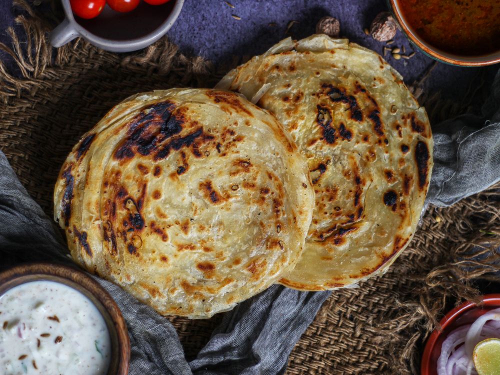 Flaky layered Malabar Parotta