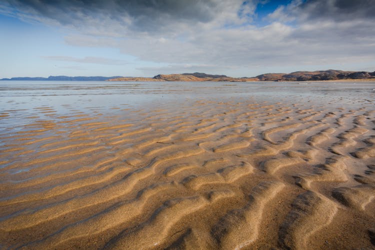 Dry Sea And Pattern On The Sand