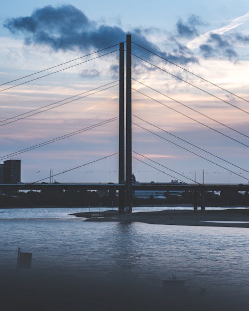 Photo of Suspension Bridge during Dawn