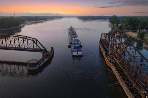 Fotos de stock gratuitas de barco de transporte, buque, foto con dron