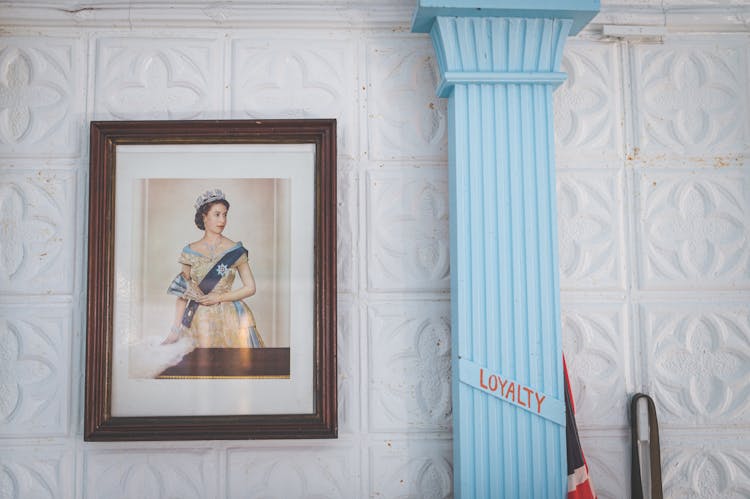 Painting Of Queen Elizabeth On Wall