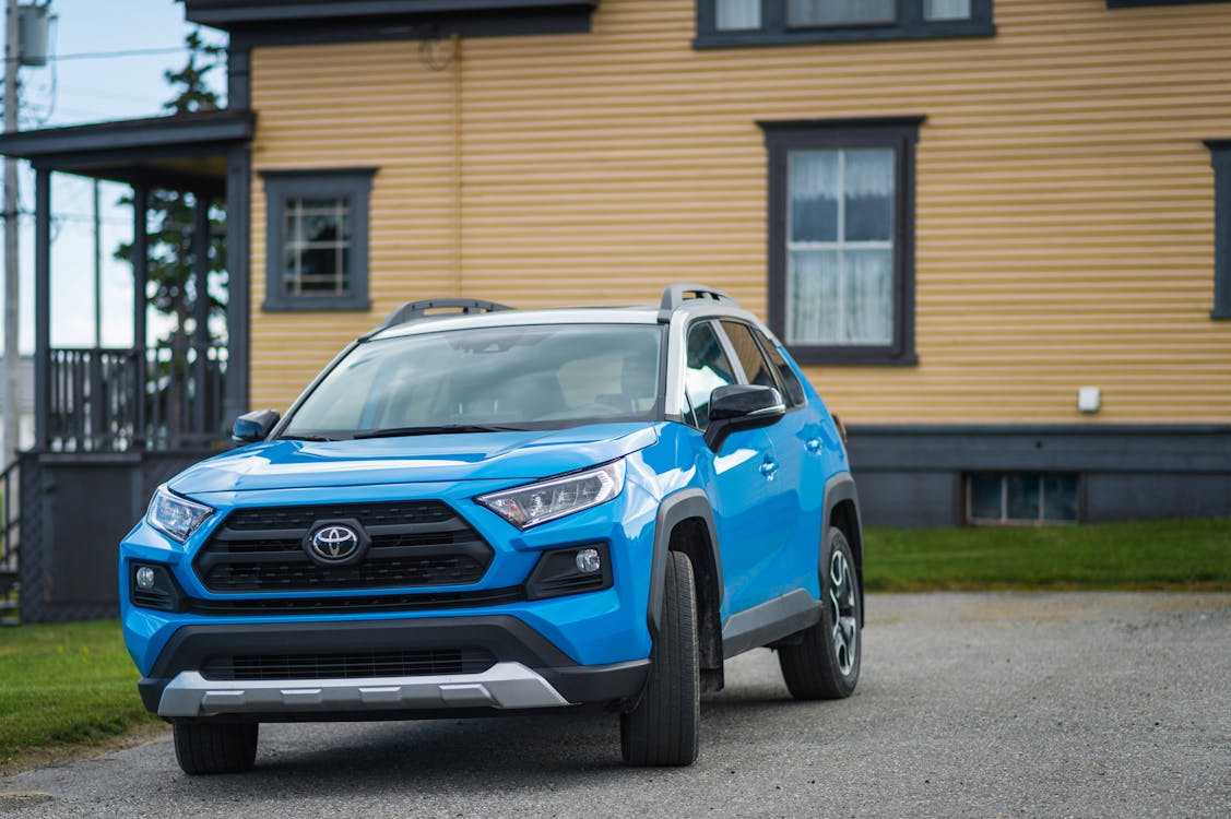 Free A Blue Toyota RAV4 Stock Photo