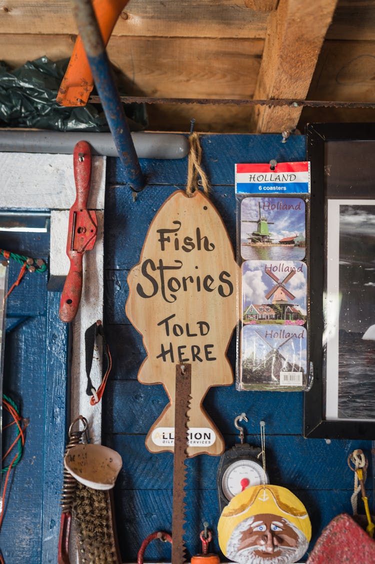 Travel Souvenirs Hanging On Wall